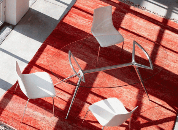 Mesa Metropolis de Labenze, Mesas italianas, mesa de SCAB Design, mesas con cubierta de cristal, mesas para comedor, mesas para casa, mesas de vidrio