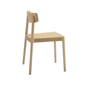 Silla Smart de madera con asiento tejido marca Andreu World
